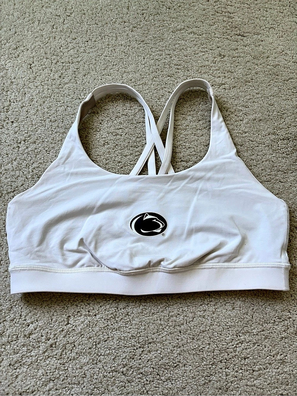 Lululemon Free to Be Bra Wild - Penn State Nittany Lions White & Gray